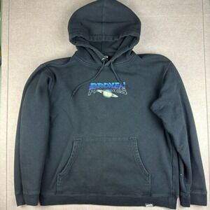 Broken Promises Hoodie Men L Black Graphic Panther Girl‎ Saturn Quote Pullover